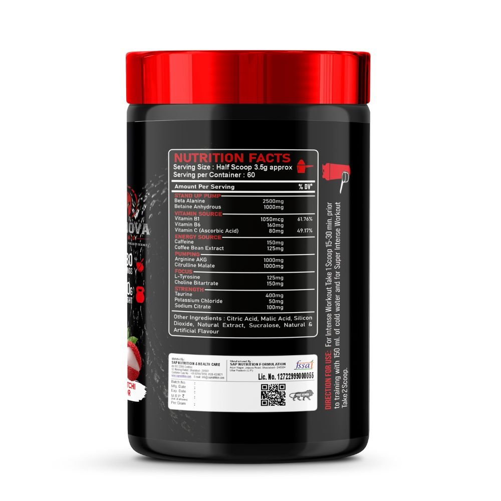 Black Venom Preworkut Juicy Litchi, 210gm - Image 3