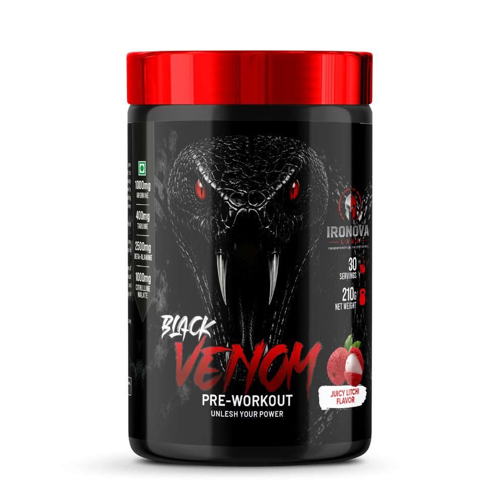 Black Venom Preworkut Juicy Litchi, 210gm