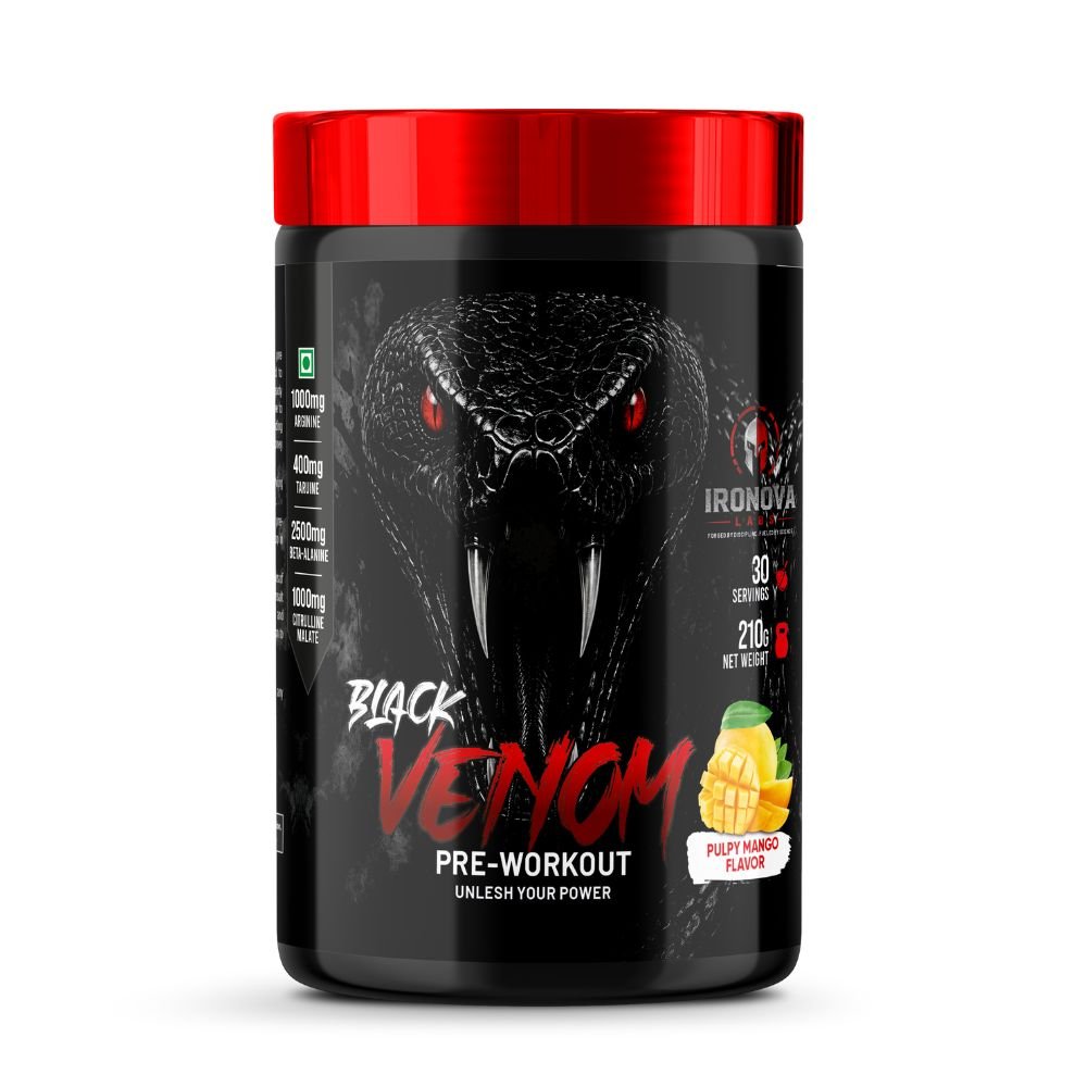 Black Venom Preworkut Pulpy Mango, 210gm