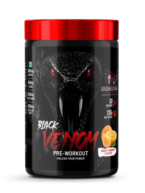 Black Venom Preworkut Tangy Orange, 210gm