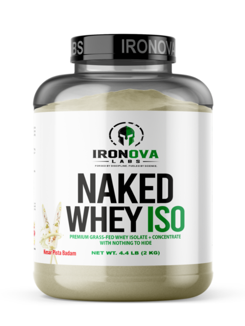 Naked Whey ISO – Premium Grass-Fed Whey Protein | Kesar Pista Badam | 2 KG
